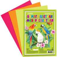 Бумага цв. немелов. офсет. А4  4цв. 8л. флуоресцентная, одностор., пл. 80 гр/м2, европодвес