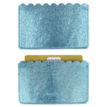 Чехол д/пласт.карт "Диско голубой" 105*60мм, блинт.тиснение, 2 отд.