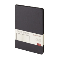 Ежедневник дат. 2026г А5 168л. тв.пер., кожзам "Megapolis Nappa. Черный" ляссе