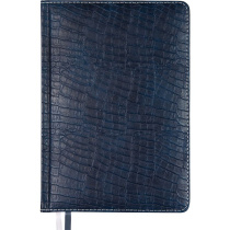 Ежедневник дат. 2026г А5 Attomex. Croco 336стр., синий, тв.обл., ляссе