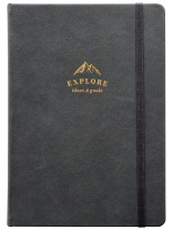 Ежедневник дат. 2026г А5 176л., иск.замша, тв.пер. "Explore. Черный" +ПОДАРОК