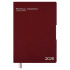 Ежедневник дат. 2026г А4 120л., кожзам, мягк.пер. "Шеврет глосс бордовый" +ПОДАРОК