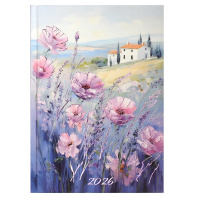 Ежедневник дат. 2026г А5 160л., 7БЦ "Цветы тосканы"  +ПОДАРОК