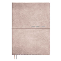 Ежедневник дат. 2026г А6 128л., кожзам, мягк.пер. "Шеврет бежевый"  +ПОДАРОК