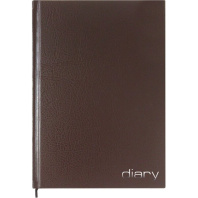 Ежедневник недат. А5 Attomex 320 стр., коричневый, тв.обл., бумвинил, офсет 60г/м2