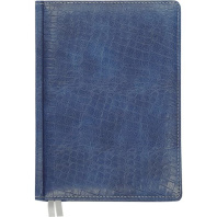 Ежедневник недат. А5 Attomex Croco 272стр., синий, тв.обл.,кожзам., ляссе, 70гр/м2