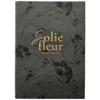 Ежедневник недат. А5 160л. кожзам, мягк.пер. "Fleur. Черный" тисн.фольгой, ляссе
