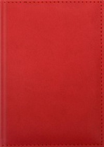 Ежедневник недат. А6 128л., тв.пер., кожзам. "Sorrento. Красный"