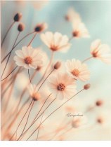 Ежедневник недат. А5 128л., 7БЦ на кольцах "Нежные цветки" лен, мат.лам.