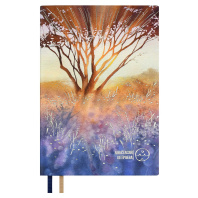 Ежедневник недат. А5 160л. кожзам, мягк.пер. "#Аффирмации. Свет сквозь ветви" ляссе