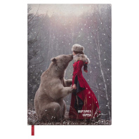 Ежедневник недат. А5 160л. кожзам, мягк.пер. "#Маргарита Карева. Маша и медведь" ляссе