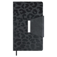 Ежедневник недат. А5 160л. кожзам, тв.пер. "Винченцо серый" клапан, ляссе