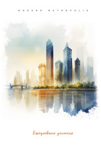 Ежедневник учителя А5 7БЦ, 288стр. "Акварель.Город" УФ-лак