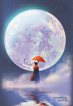 Ежедневник учителя А5 7БЦ, 288стр. "Лунная дорога" УФ-лак