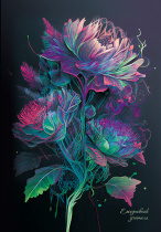 Ежедневник учителя А5 7БЦ, 288стр. "Цветок" УФ-лак