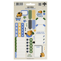 Наклейки бумажные для планирования 120*210мм  50шт "Капибара"