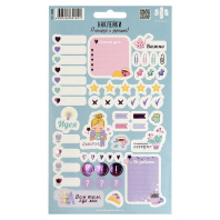 Наклейки бумажные для планирования 120*210мм  50шт "Пастельный чек-лист"