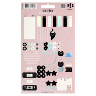 Наклейки бумажные для планирования 120*210мм  60шт "Розовые коты"