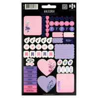 Наклейки бумажные для планирования 120*210мм  60шт "Цветы"