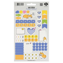 Наклейки бумажные для планирования 120*210мм  70шт "Герои с характером"