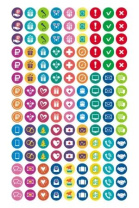 Наклейки бумажные для планирования 160*235мм 532шт "Планируй с удовольствием"