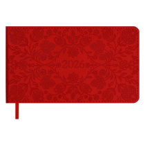 Планинг дат. 2026г 150*87мм 64л., кожзам., мягк.пер. "Виннер красный"  +ПОДАРОК