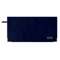 Планинг дат. 2026г 170*88мм 64л., кожзам., интегр.пер. "Сариф синий"  +ПОДАРОК