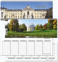 Еженедельник недат. 100*295мм  56л., гребень "Ассорти" мел.картон