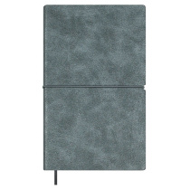 Еженедельник недат. А6 120л., кожзам, мягк.пер. "Наппа металлик графитовый" ляссе, резинка