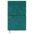 Еженедельник недат. А6 120л., кожзам, мягк.пер. "Наппа металлик зеленый" ляссе, резинка