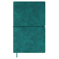 Еженедельник недат. А6 120л., кожзам, мягк.пер. "Наппа металлик зеленый" ляссе, резинка
