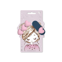 Набор заколок для волос "Феникс+. Сердечки" 2шт., 6,4см, 6,7см