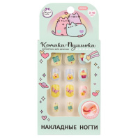 Накладные ногти "Котики-пушинки"