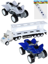 Машинка инерционная 19см"Автовоз" с двумя квадроциклами