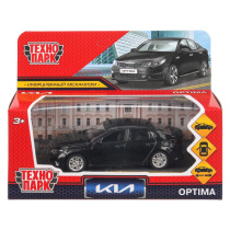 Машинка металл. 12см "KIA OPTIMA" двери, багаж, инерц. мех.,  черный