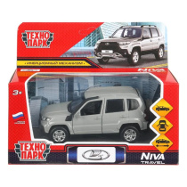 Машинка металл. 12см "LADA NIVA travel"  инерционный механизм, серый