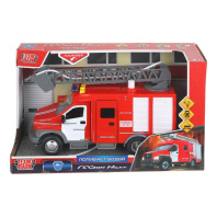 Машинка пластик. 22 см "ГАЗОН NEXT ПОЖАРНАЯ" свет-звук, двери, брызгает