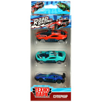 Набор машинок метал. 3шт, 7см "Road Racing. Суперкар"
