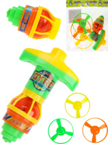 Запускалка 7*6см, 2*AG3 в компл., 3 диска, волчок, цвет микс, в пакете