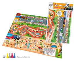 Игра с фишками 600*400 мм "Большие гонки" в пакете 3+