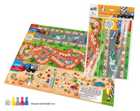 Игра с фишками 600*400 мм "Большие гонки" в пакете 3+