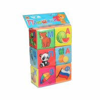 Кубики мягкие  6шт "Азбука" 1+