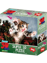 Пазл 3D 100 дет.  31*23см "Пушистый охотник"