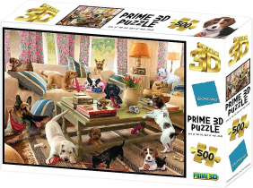 Пазл 3D 500 дет.  61*46см "Собаки в гостиной"