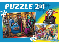 Пазлы    2в1  "Волшебники и монстры" Create me 104+104 дет.