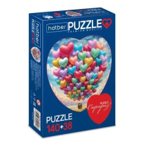 Пазлы    2в1 "Два сердца. На воздушном шаре" 240*270мм, 100*110мм, 140+38 элементов