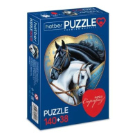 Пазлы    2в1 "Два сердца. Сила и грация" 240*270мм, 100*110мм, 140+38 элементов