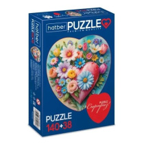 Пазлы    2в1 "Два сердца. Цветы для души" 240*270мм, 100*110мм, 140+38 элементов