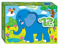 Пазл МАКСИ 12 элементов  213*154мм.  "Слоник-2"