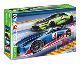 Пазл МАКСИ 15 элементов 330*220мм.  "Авторалли"